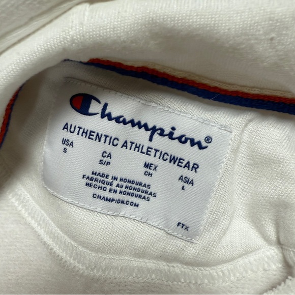 CHAMPION WHITE SWEATSHIRT HOODIE - Picture 3 of 5